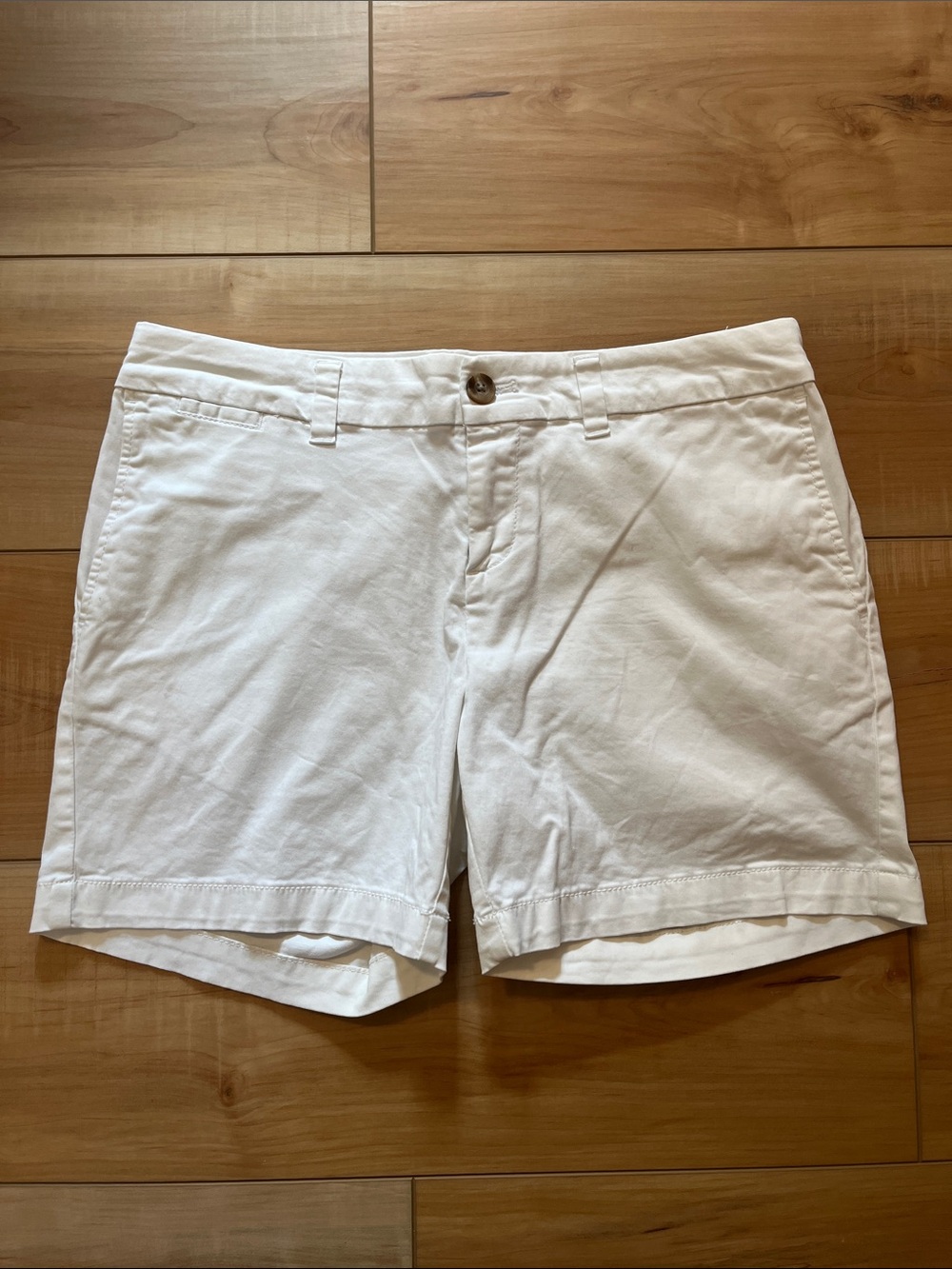 Faded Glory White Cotton Bermuda Shorts